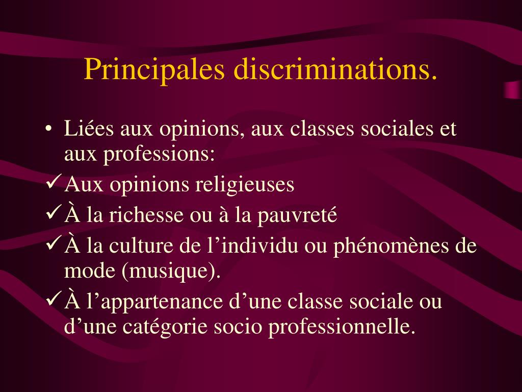 PPT - La discrimination PowerPoint Presentation, free download - ID:1156847