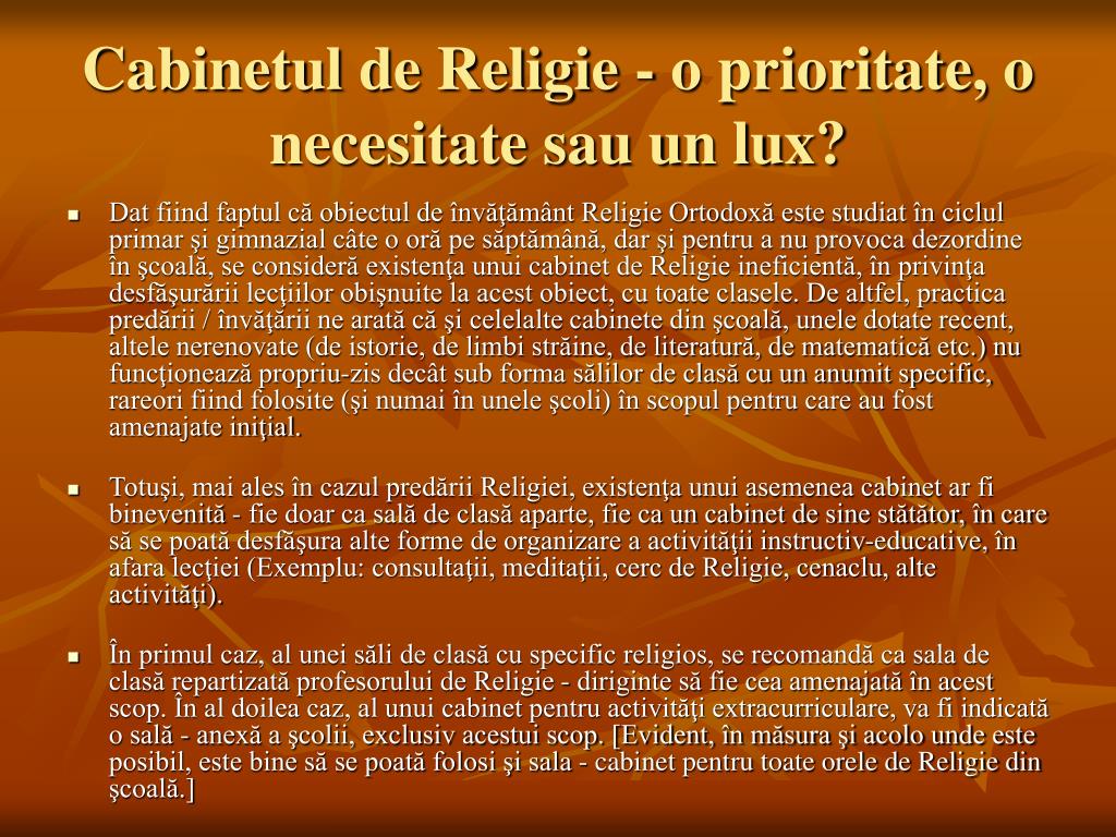PPT - EDUCATIA RELIGIOASA IN PERSPECTIVA CURRICULUMULUI CRESTIN ORTODOX  PowerPoint Presentation - ID:1156865