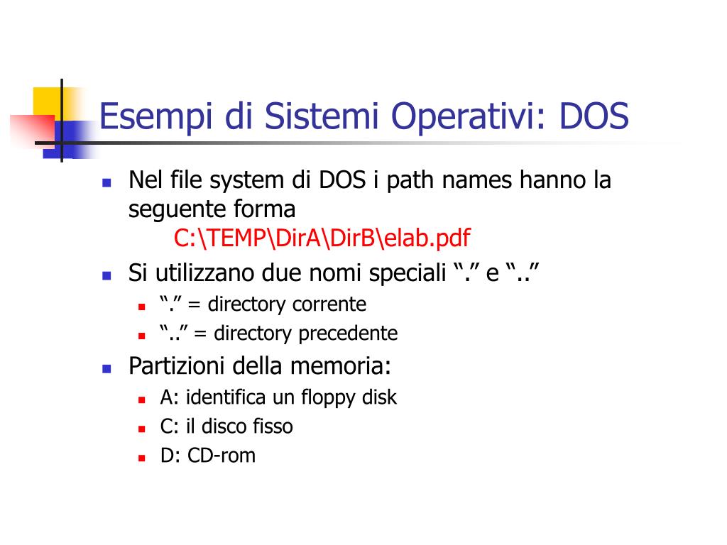 PPT - Esempi di Sistemi Operativi: DOS PowerPoint Presentation, free  download - ID:1156921