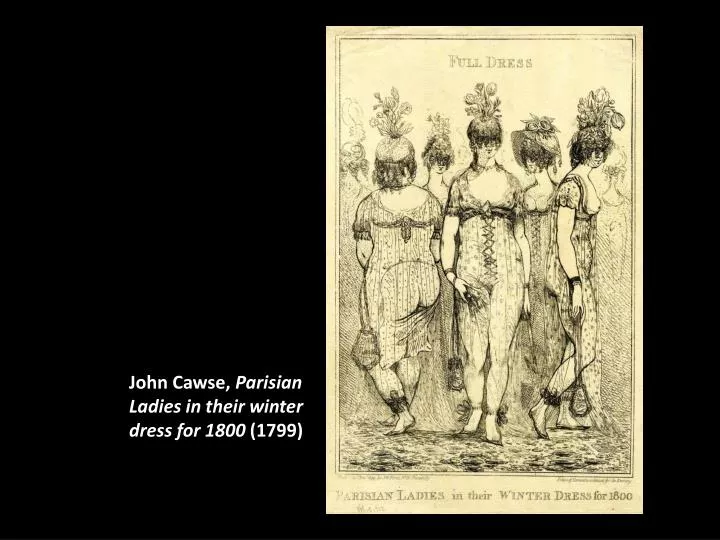 PPT - John Cawse, Parisian Ladies in their winter dress for 1800 (1799