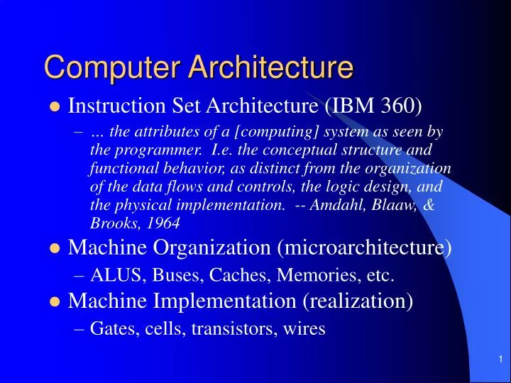 computer architecture n.