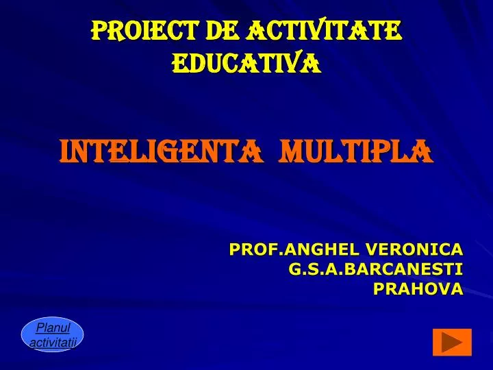 Ppt Proiect De Activitate Educativa Powerpoint Presentation