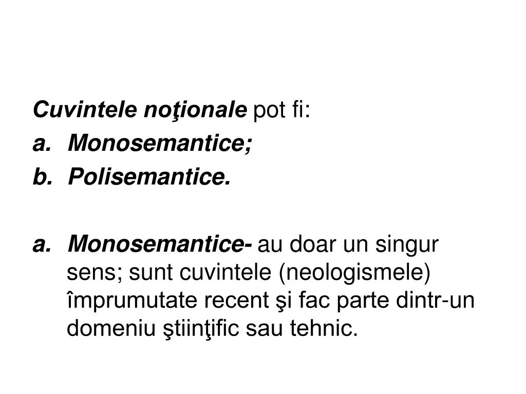 Ppt Cuvinte Mono Semantice Si Polisemantice Powerpoint