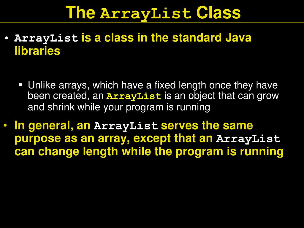PPT - Using ArrayList PowerPoint Presentation, free download - ID:1158080