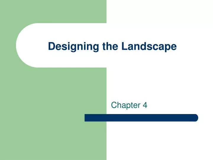 designing the landscape n.