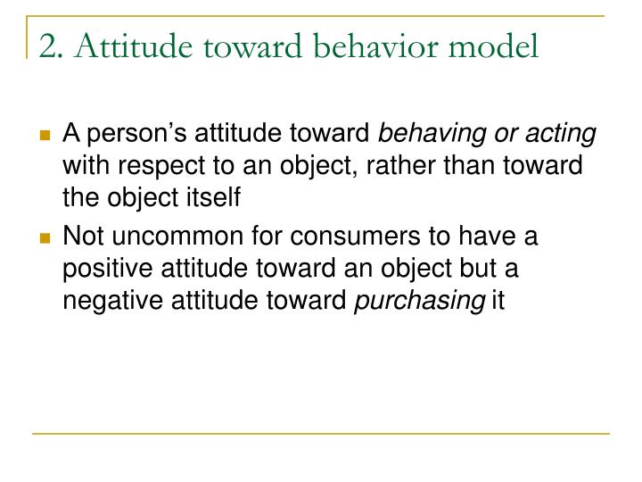 attitude toward behavior model