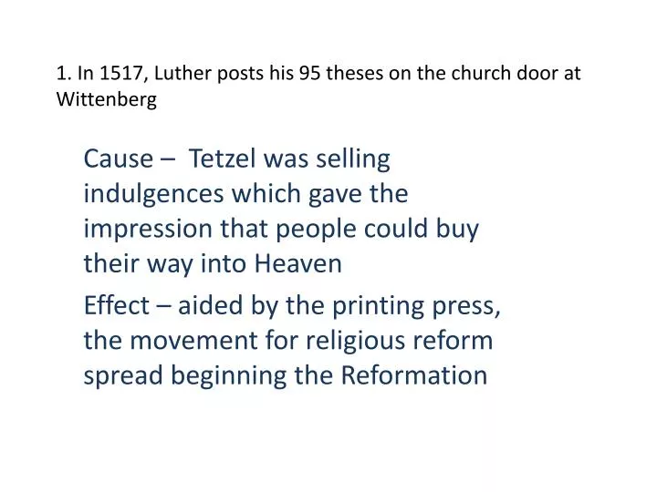what impact did the 95 theses have what impact did the 95 theses have