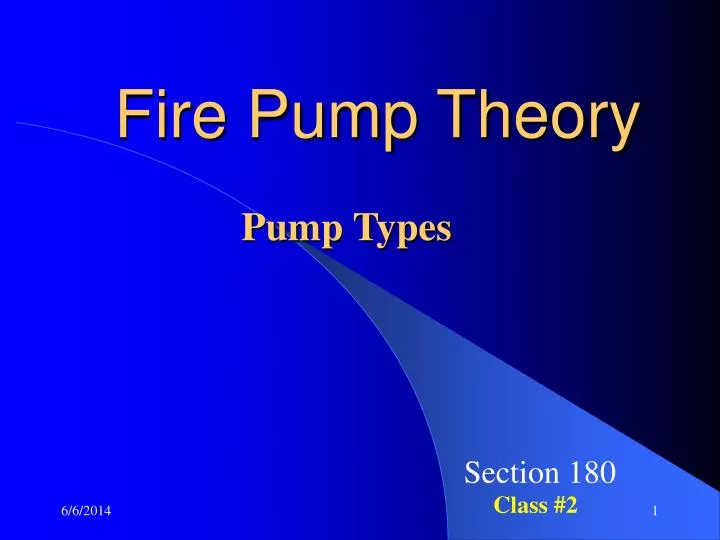 fire pump theory n.