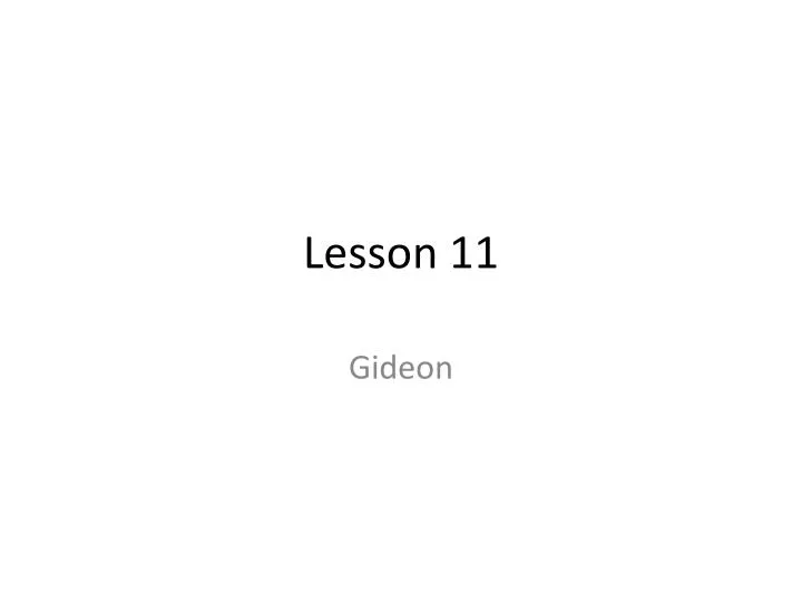 lesson 11 n.