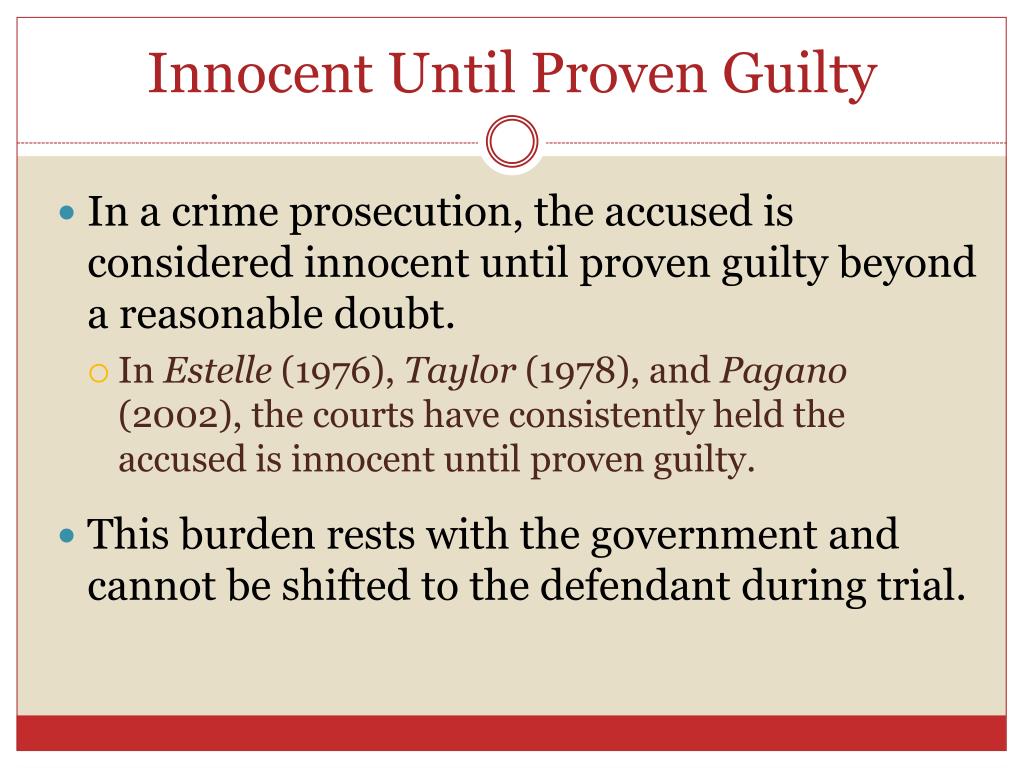 Jcs Criminal Psychology Guilty Until Proven Innocent PPT - Chapter 1 PowerPoint Presentation, free download - ID:1159814