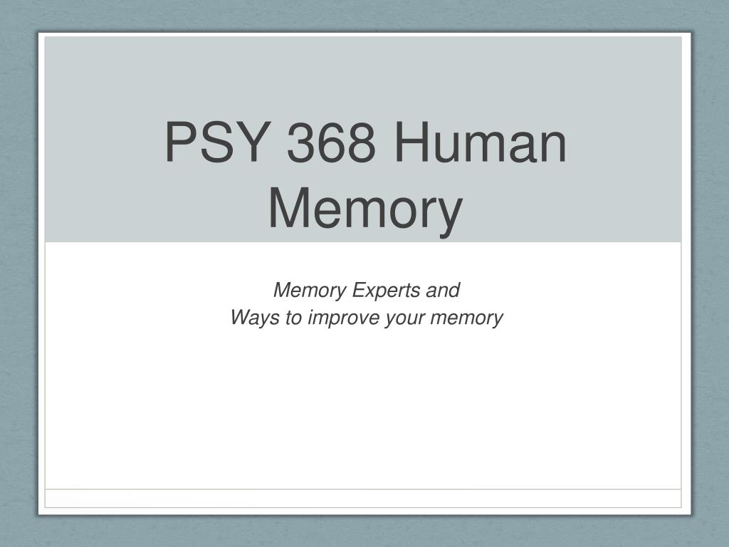 improve human memory