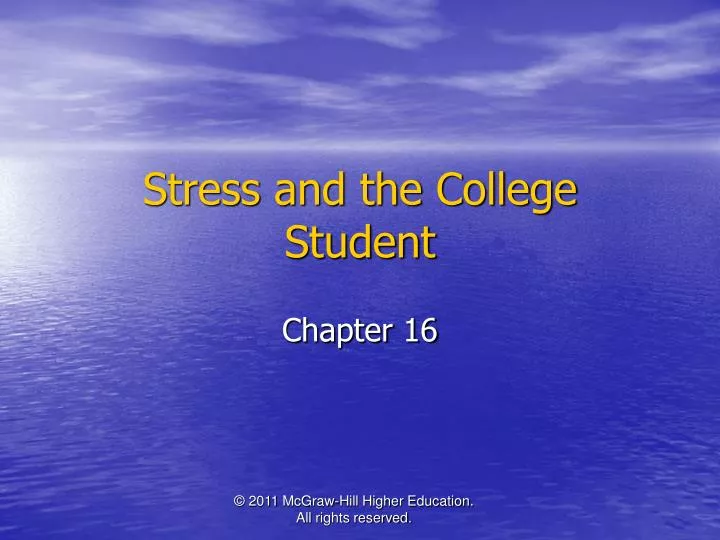 stress and the college student n.
