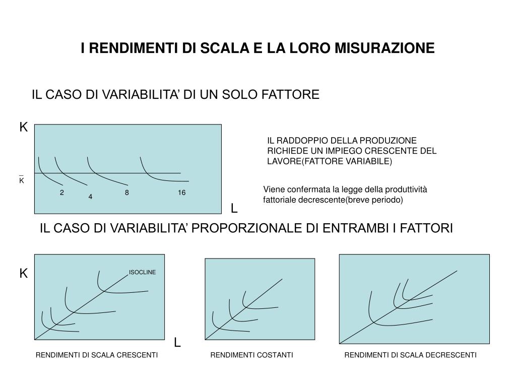 PPT - I RENDIMENTI DI SCALA E LA LORO MISURAZIONE PowerPoint Presentation -  ID:1161488
