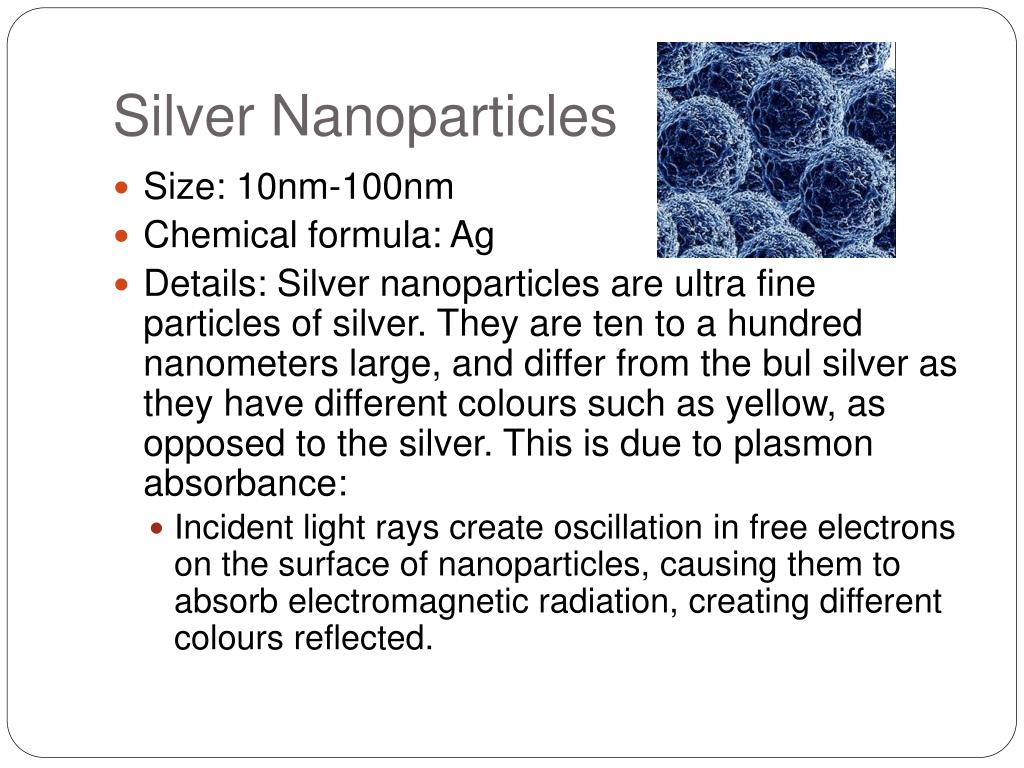 silver nanoparticles presentation slideshare