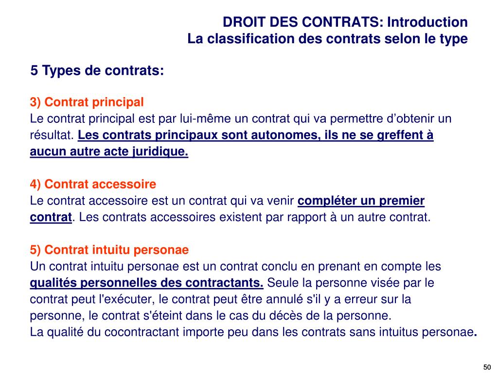 PPT - COURS DE DROIT DES CONTRATS PowerPoint Presentation, free download -  ID:1162004
