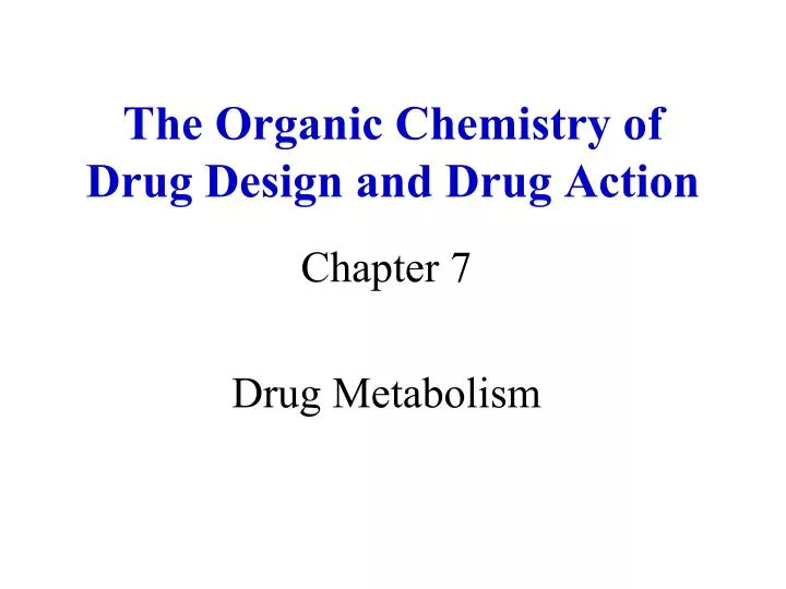 the organic chemistry of drug design and drug action n.