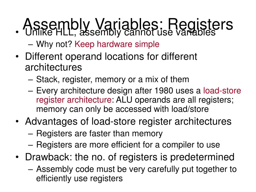 PPT Assembly Languages & MIPS ISA PowerPoint Presentation, free