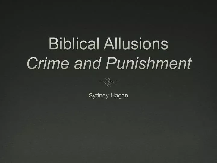 biblical allusions crime and punishment n.