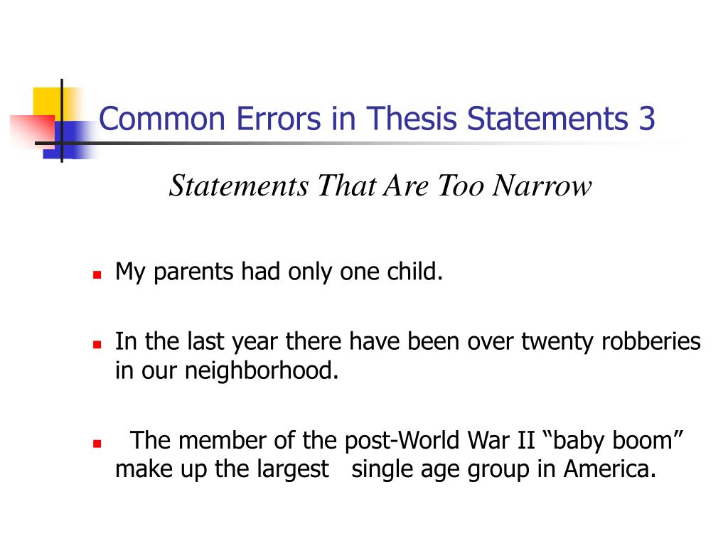 thesis common error