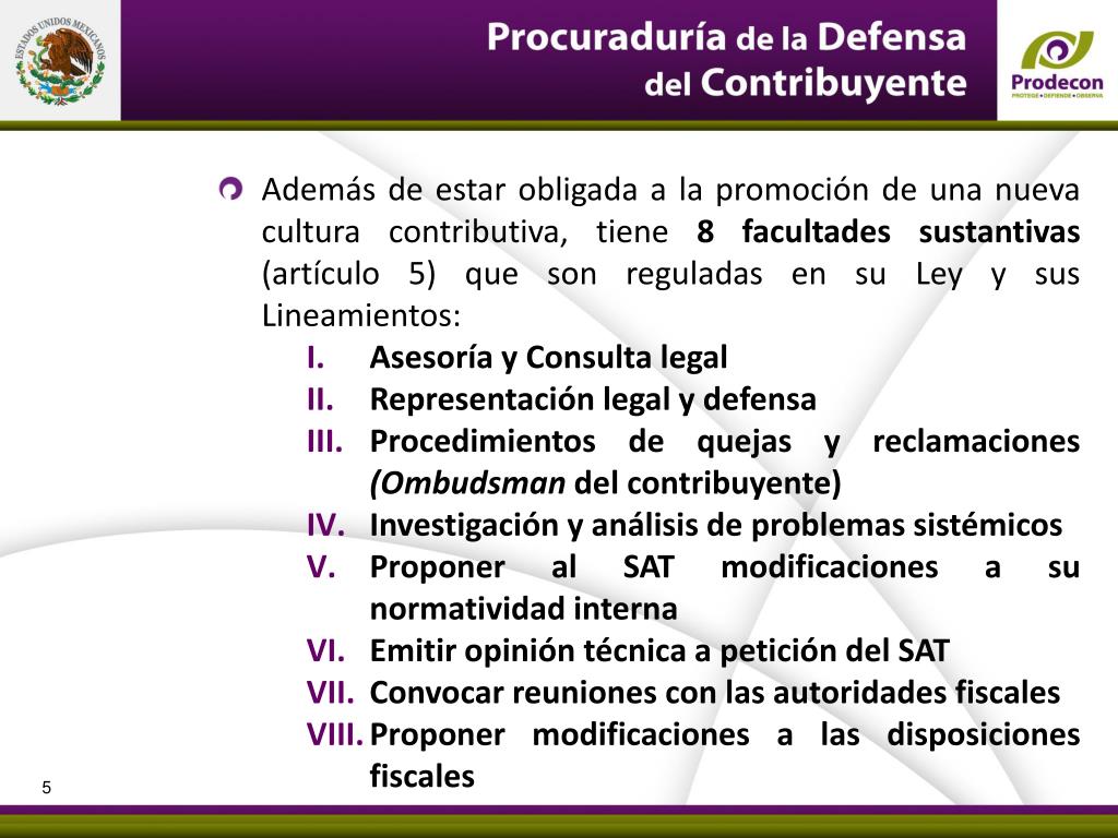 PPT - ¿Qué es la Procuraduría de la Defensa del Contribuyente? Sus