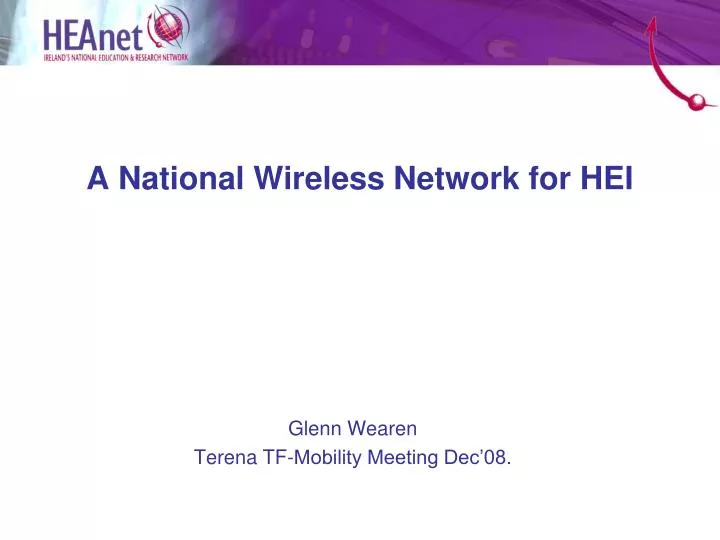 a national wireless network for hei n.