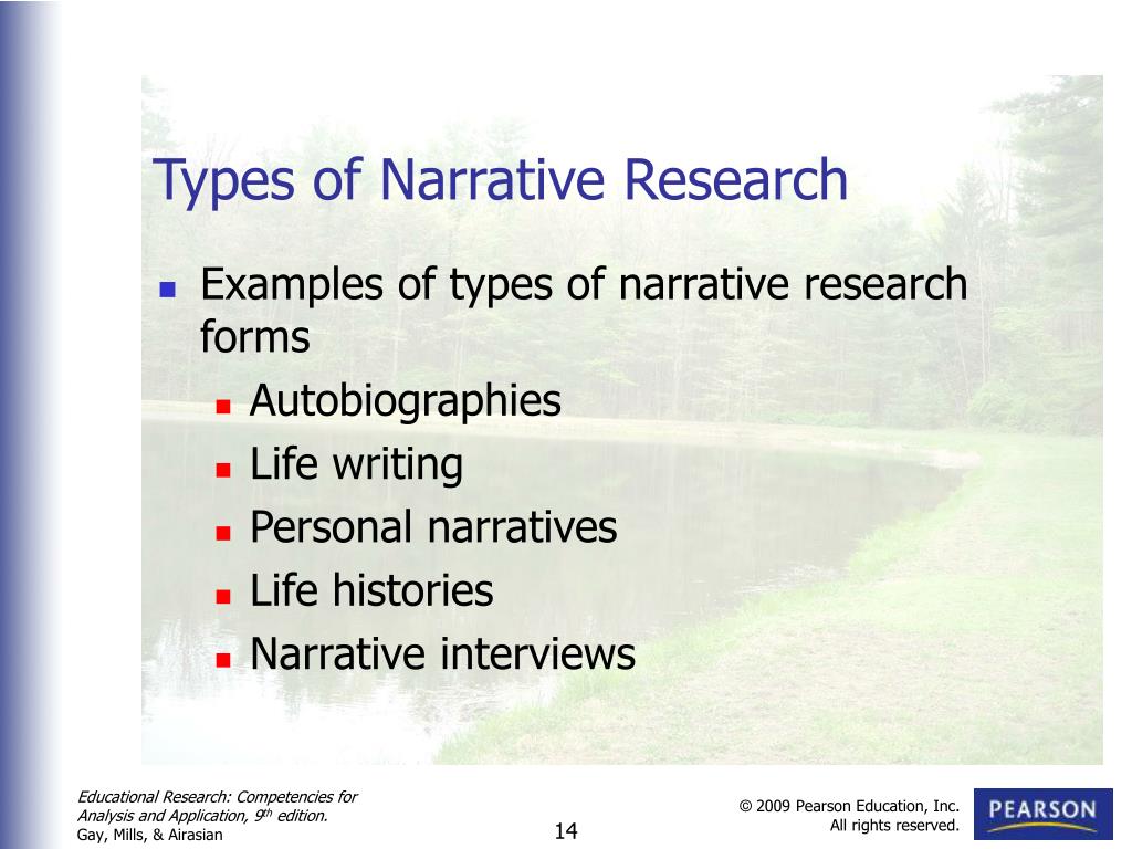 types of narrative research ppt