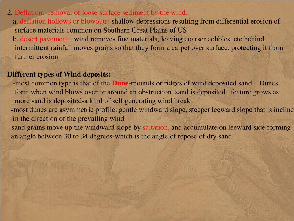 Ppt Wind And Deserts Wind Is A Turbulent Fluid And Therefore