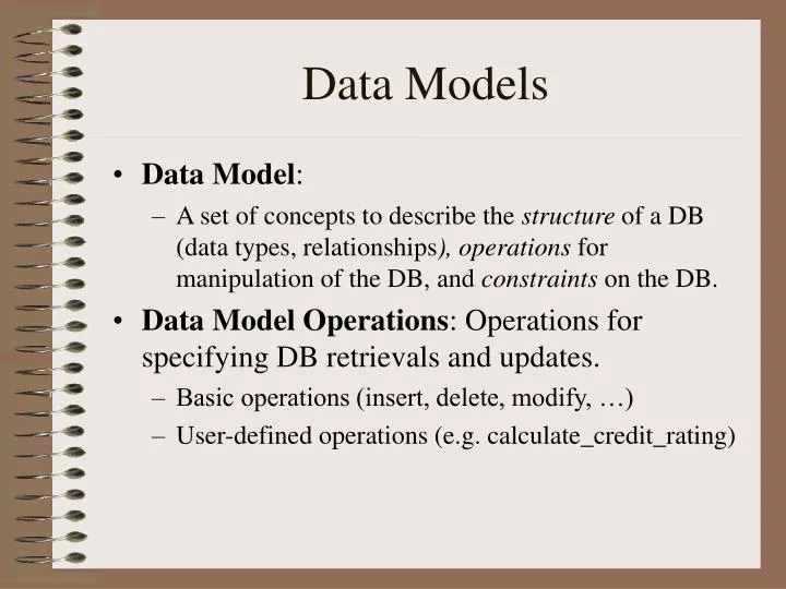data models n.