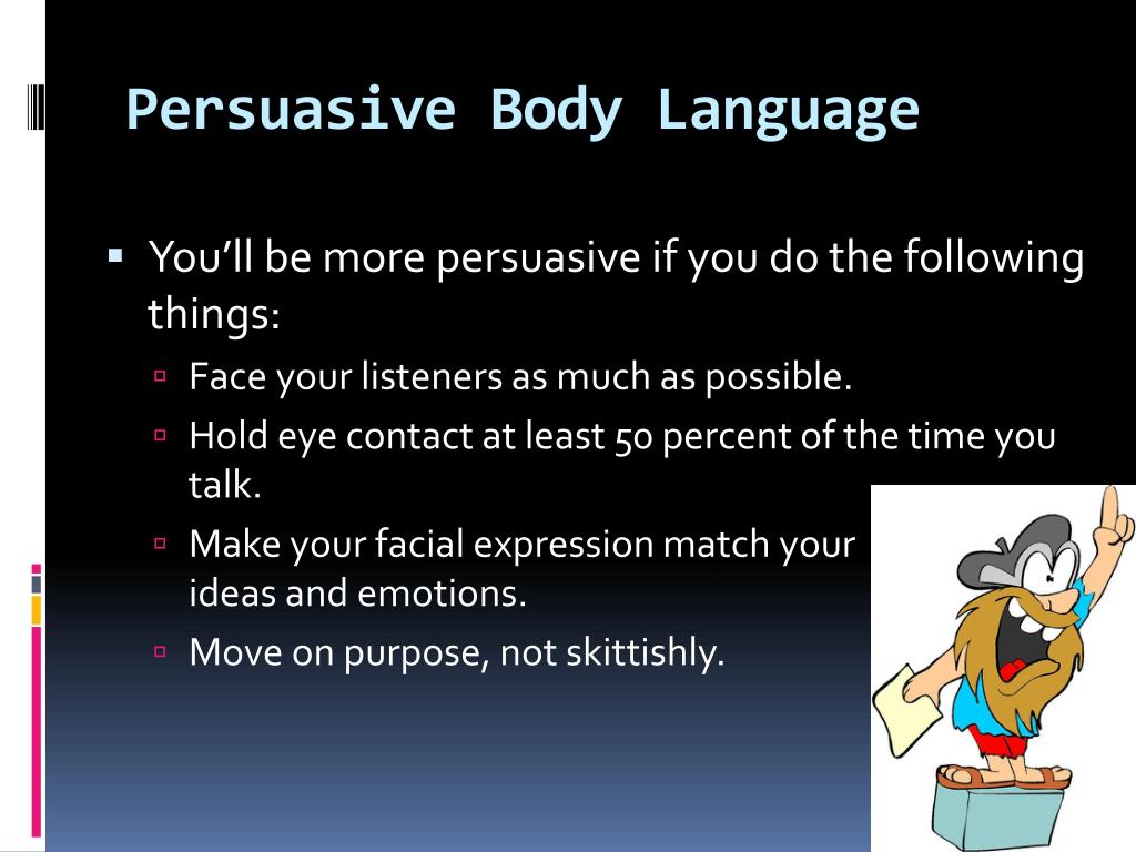 body language for persuasive speech