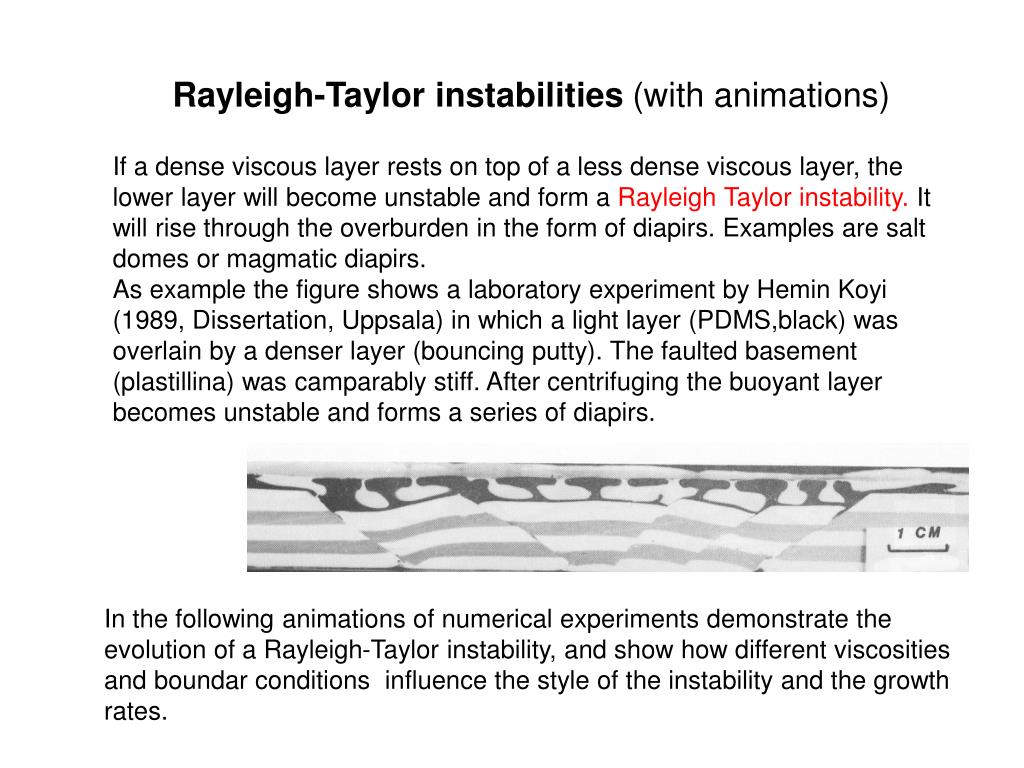 PPT - Rayleigh-Taylor instabilities (with animations) PowerPoint  Presentation - ID:1170619