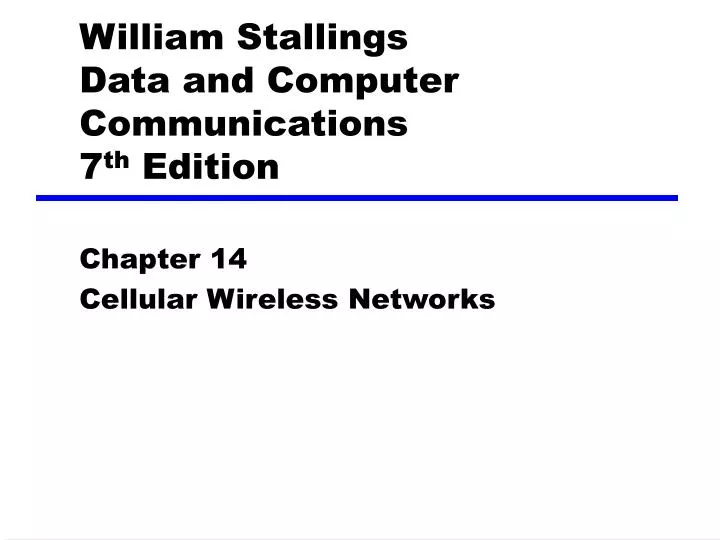 william stallings data and computer communications 7 th edition n.