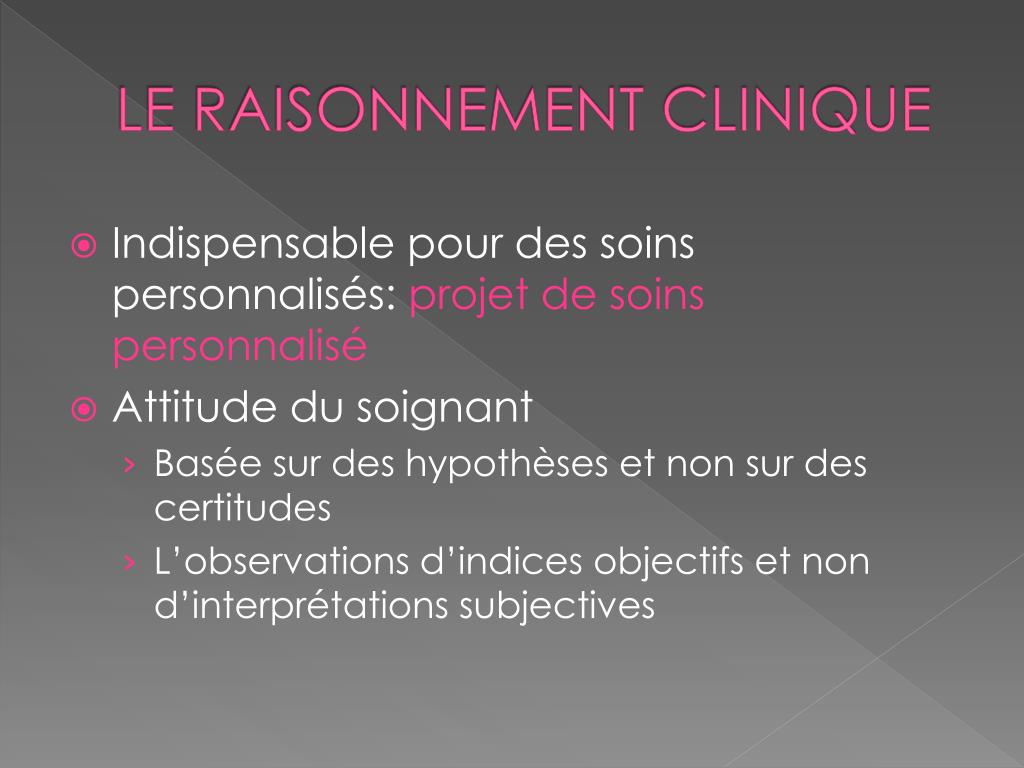 PPT - LE RAISONNEMENT CLINIQUE PowerPoint Presentation, free download ...