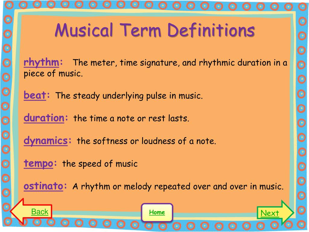 presentation music meaning