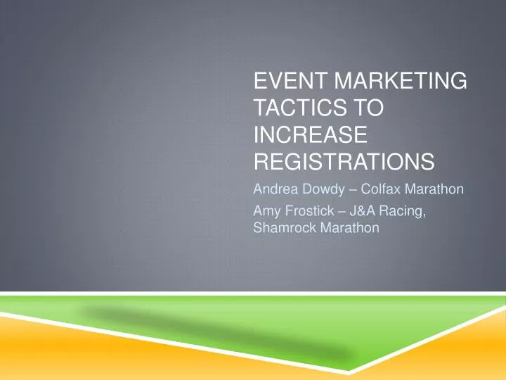 event marketing tactics to increase registrations n.
