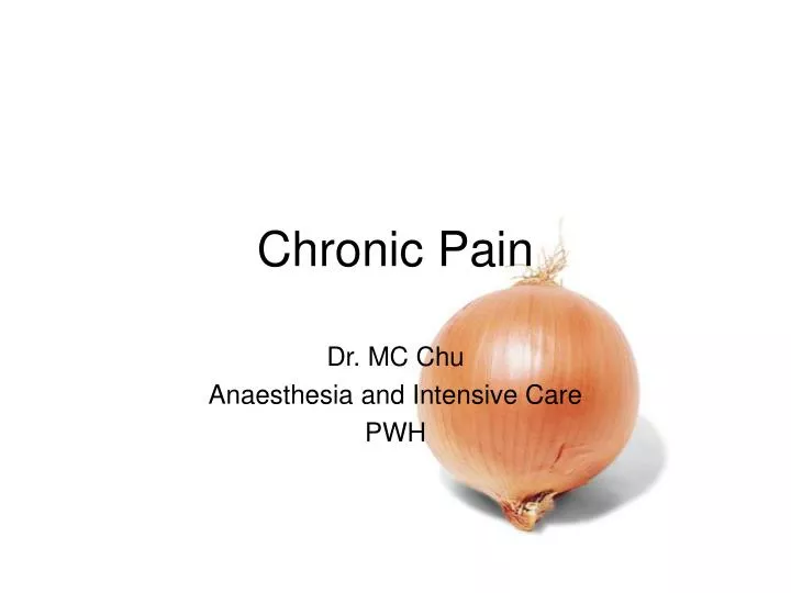 chronic pain n.