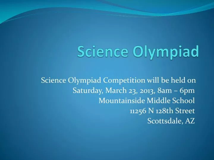 PPT Science Olympiad PowerPoint Presentation, free download ID1172703