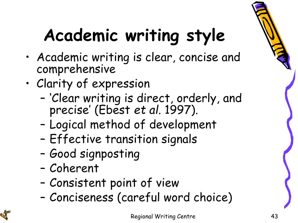 presentation in academic writing