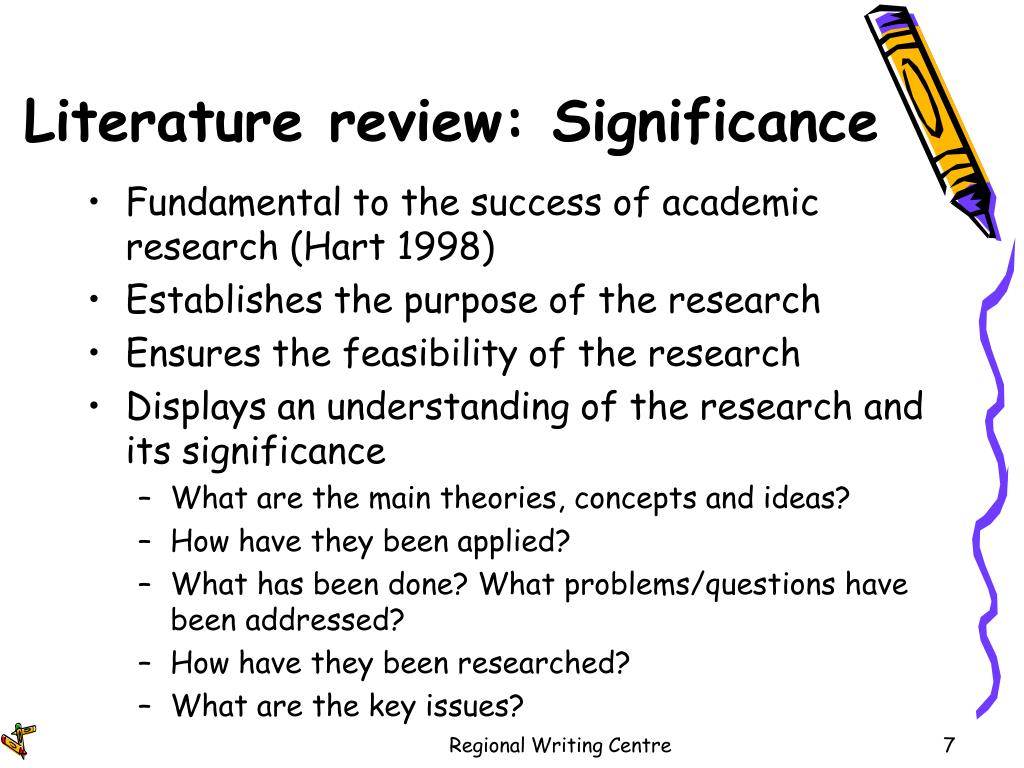 literature review significance of