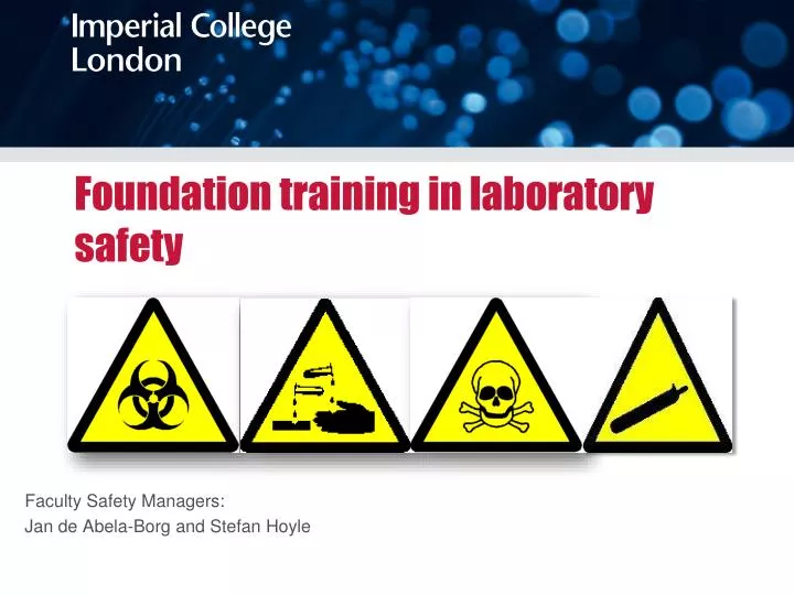 PPT Foundation training in laboratory safety PowerPoint Presentation