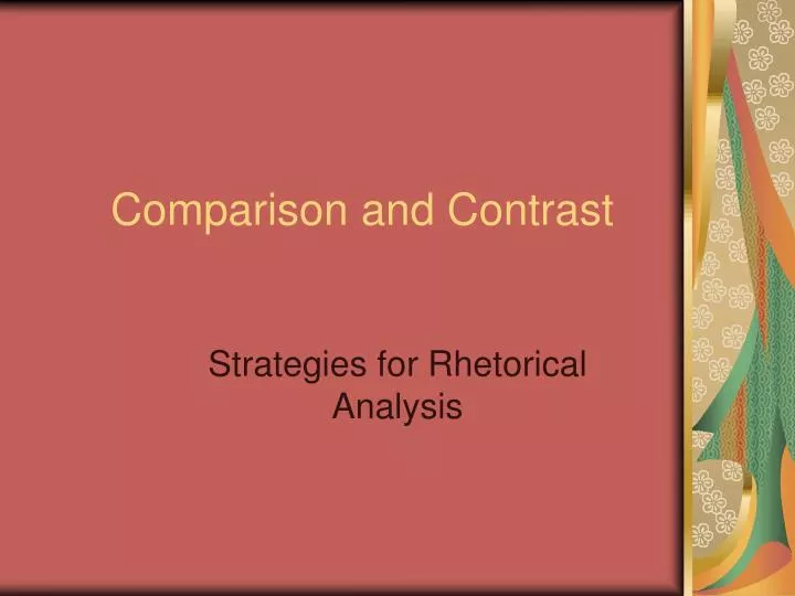 comparison and contrast n.