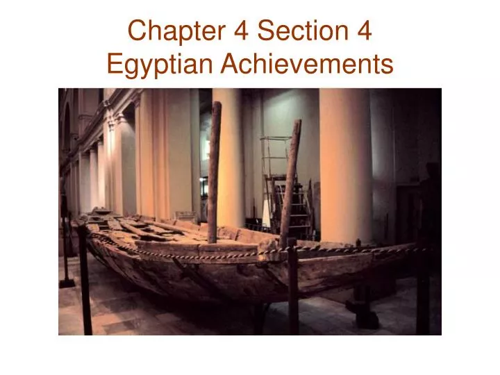 chapter 4 section 4 egyptian achievements n.