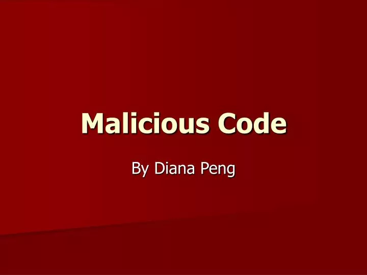 malicious code n.