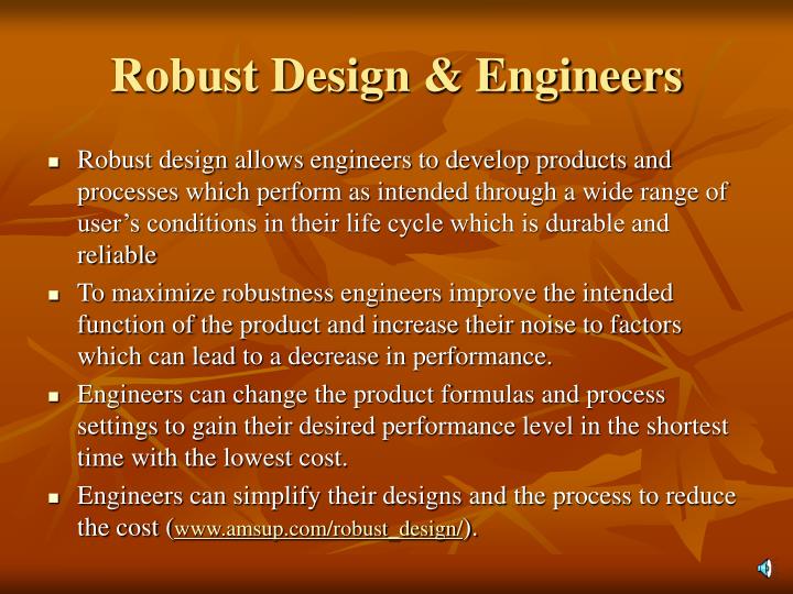 Robust Design Examples , Robust Design Methodology / Robust Design – KOFHNY