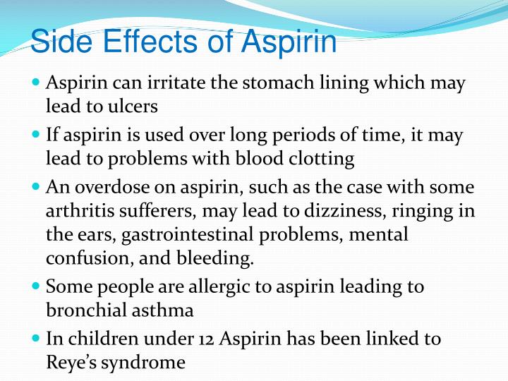 aspirin side effects and adverse effects