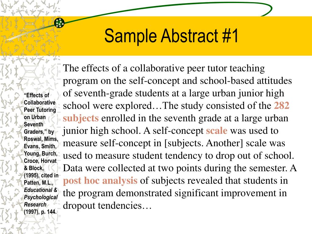 example abstract for conference presentation