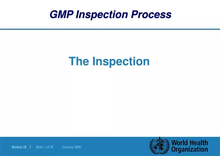 gmp inspection process n.
