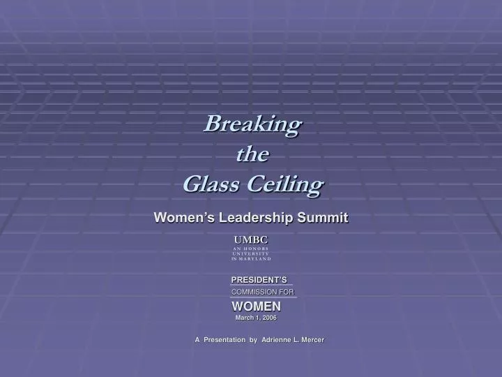 Ppt Breaking The Glass Ceiling Powerpoint Presentation