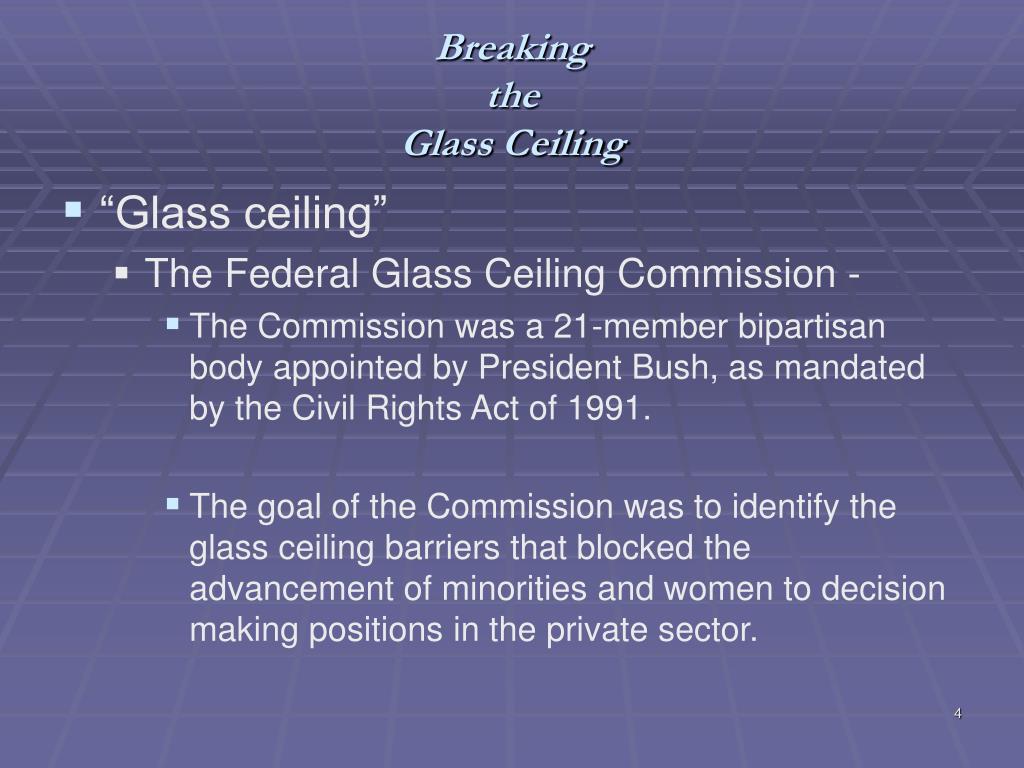 Ppt Breaking The Glass Ceiling Powerpoint Presentation