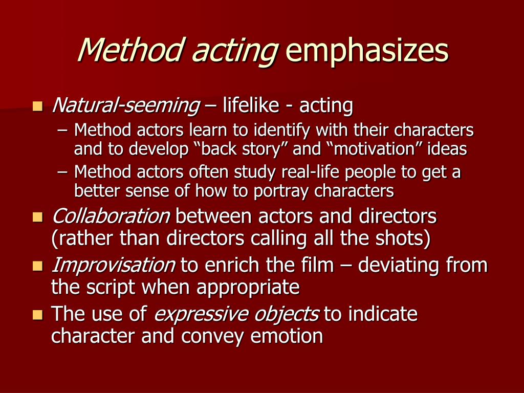 method acting dissertation