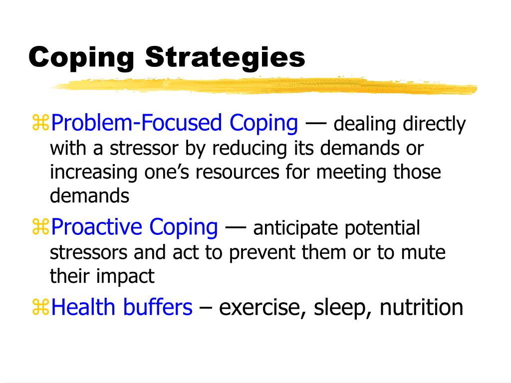 problem focused coping strategies